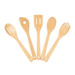 Mainstays 5pk Bamboo Spoons for Cooking, Kitchen Essential Tools Set - Image 3