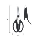 Mainstays Black Handle Stainless Steel Multi-Purpose Kitchen Shears with Black Grip 1 Each - Image 6