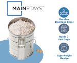 Mainstays Stainless Steel 3 Cup Flour Hand-Crank Sifter with Beechwood Handle Silver - Image 5