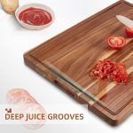 DYTesa Acacia Wood Cutting Board with Juice Groove, 24"x 18"x 1.2" Extra Large & Thick Butcher Block, Kitchen Chopping Board for Meat Veggies Fruit - Image 4