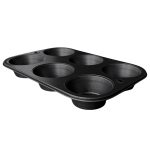 Mainstays 6-Cup Nonstick Steel Muffin Pan, 2.9" Cup, Gray, 1 Count - Image 2