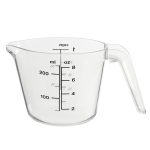 Mainstays 1 Cup Large Spout Plastic Measuring Cup, Clear