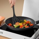 Black Silicone Cooking Utensils Set - 446°F Heat Resistant Kitchen Utensils,Turner Tongs,Spatula,Spoon,Brush,Whisk,Ki... - Image 2